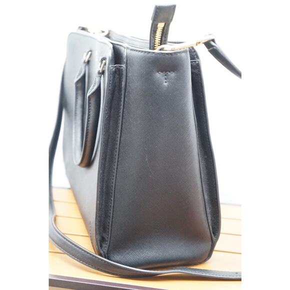 Tory Burch Black Saffiano Robinson Handbag Crossbody - Picture 4 of 13